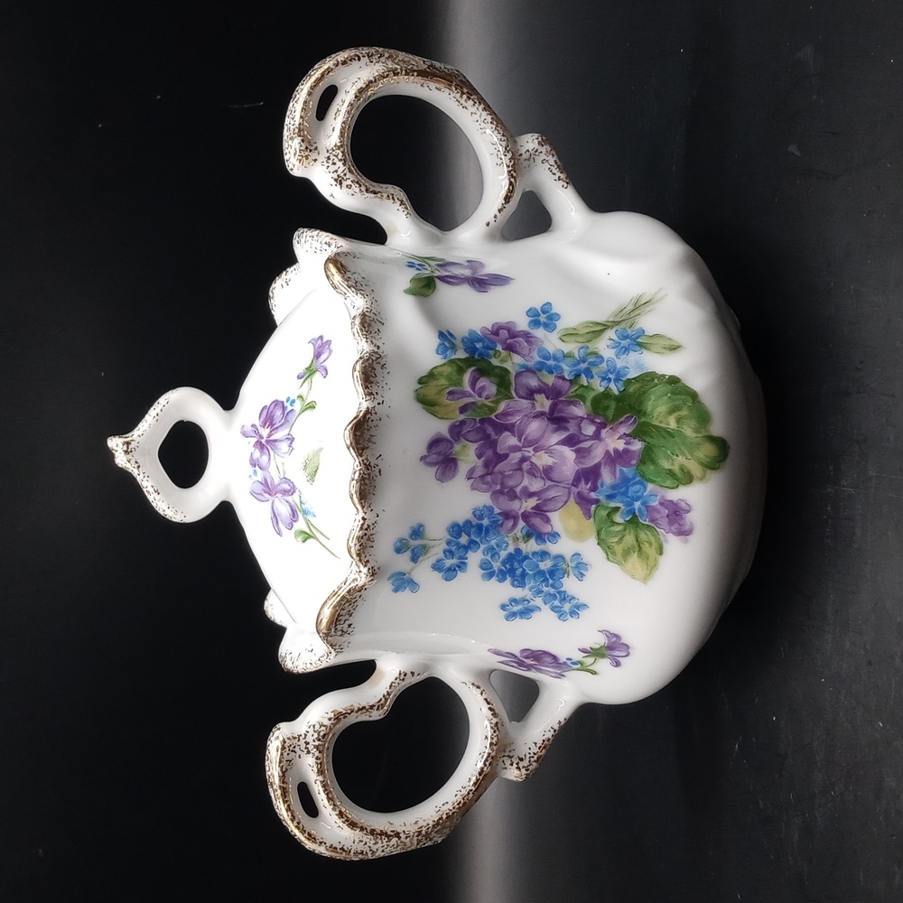 Vintage Rare LEFTON Fine China Spring Bouquet Lidded Sugar Bowl